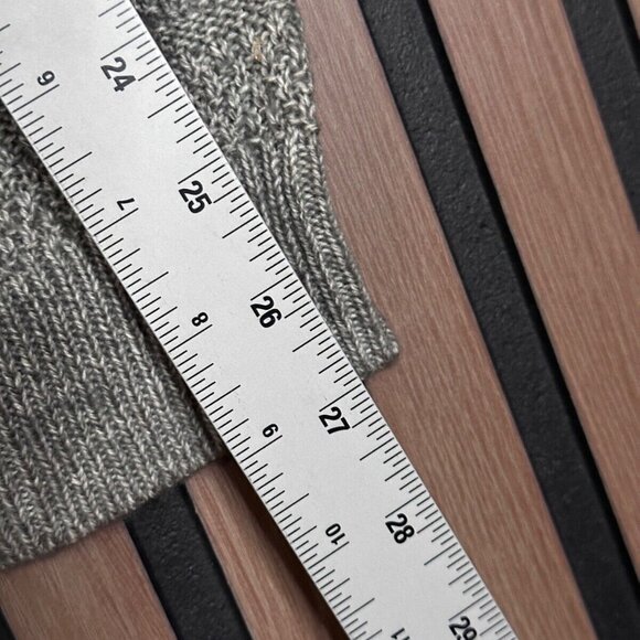 New Tasso Elba Sweater Large Mens Gray Sterling Heather Crotchet Knit Full Zip - Picture 4 of 8